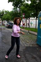 Susen beim Hula Hoop Start